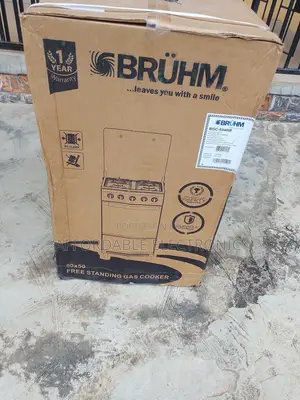 Bruhm Gas Cooker With 4 Burners and Gas Oven BGC-5540ib
