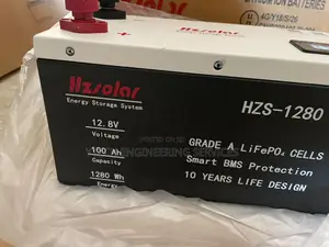 12V 100AH 1.28kWh HZ Solar Lithium Battery