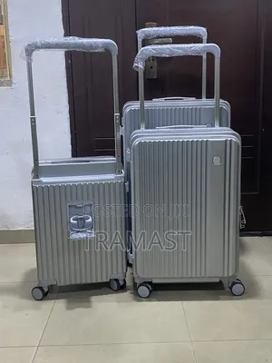 3 Set Silver Aluminum Luggage - Premium Travel Suitcase Set