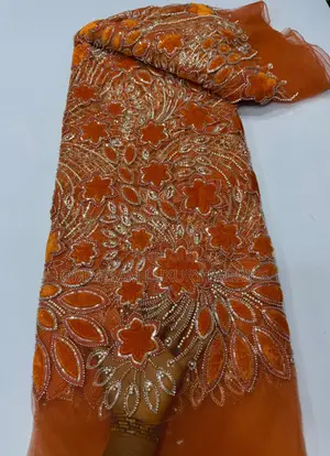 Velvet Hand Beaded Lace