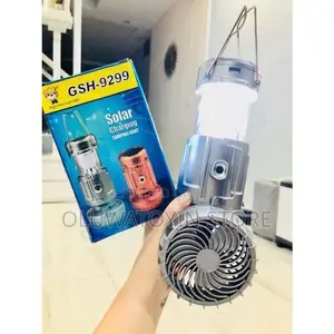 Outdoor Solar Camping Led Light and Fan