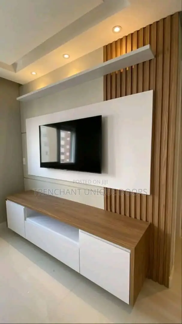 TV Stand With Flouted Panel