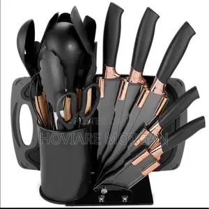 Silicone Cooking Spoon Set With Knife Set and Chopping Board