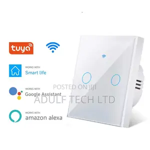 2-Gang Smart Touch Wi-Fi Switch | App Remote Control