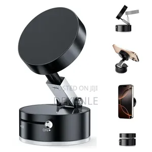 Magnetic Phone Holder With Vacuum Suction - Car Desk Phone Stand