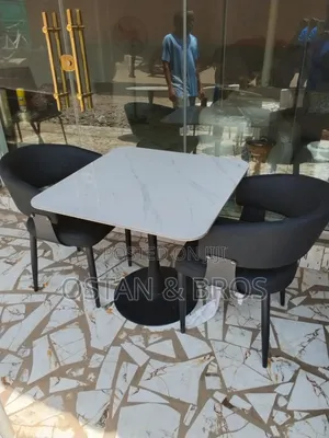 Marble Top Restaurant Table With 2 Chairs