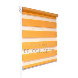 Orange Sample Plain Zebra Day and Night Blind Custom-Made