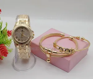 Luxury Gold Women's Watch Non-Tarnish Bracelet Set