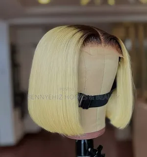8" Dark Root Blonde Bone Straight
