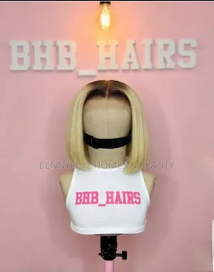 8" Dark Root Blonde Bone Straight
