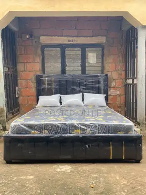 6x6 8 Inches Foreign Orthopedic Mattress + Bed Frame + Fiber Pillows
