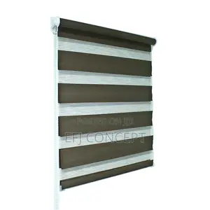 Brown Sample Plain Zebra Day and Night Blind Custom-Made