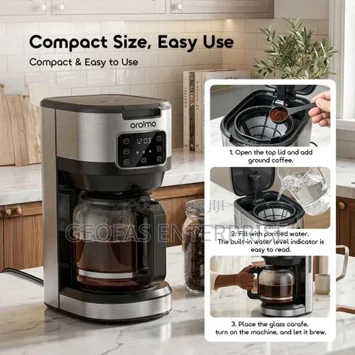 Oraimo BrewDrip 1.5L LED Timer Control Drip Coffee Maker