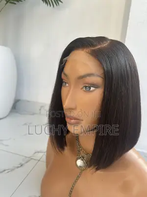10 Inches Natural Color Bone Straight Wig – 5x5 HD Closure