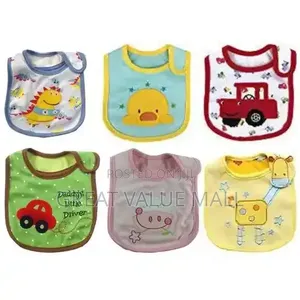 Baby Bib Set of 6 With Different Designs and Colors