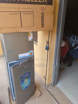 Brand New Snowsea Double Door Refrigerator With Interior Light + Gray