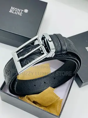 Mont Blanc Quality Luxury Men Genuine Leather Belt
