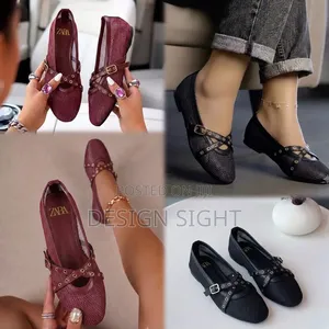 Pointed-Toe Zara Mary Jane Ballet Flats