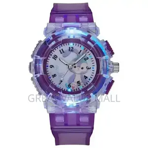 Coolfamily 6-13 Year Girl Student Watch Flashing Light Watch