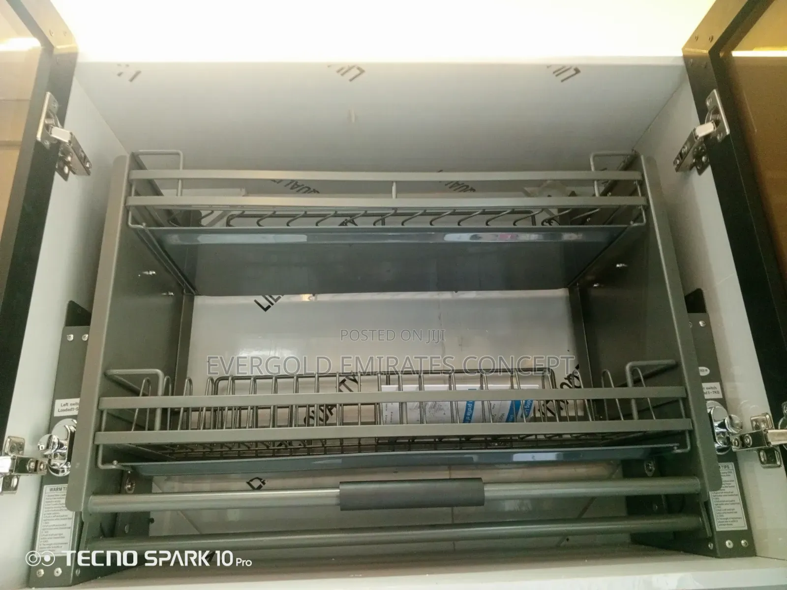 80cm Built in Pull Down Plate Rack Available