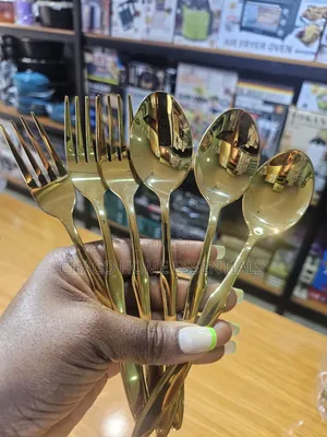 12-Piece Gold Cutlery Set (6 Spoons 6 Forks)