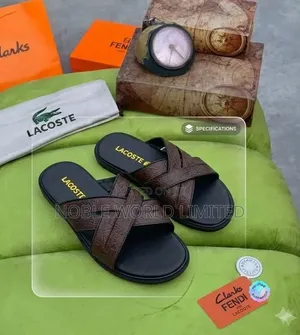 Lacoste Brown Pam Slippers OSO 7d