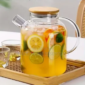 Borosilicate Glass Teapot With Bamboo Lid (1.8L, 1.5L 1L)
