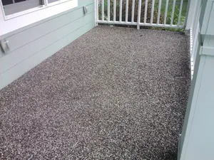 Epoxy Pebble Stone Floor Installation