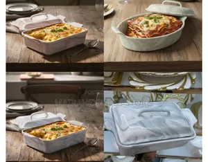 2pcs Lumina Ceramic Rectangular Baking Dish With a Matching Lid. T. S