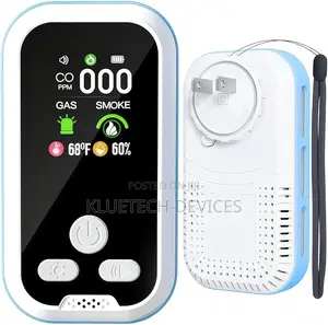 5 in 1 Plug-in Smoke & Co & Flammable Gas Detector Sound+Light Alarm