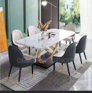 6 Seater Luxury Dining Table Set