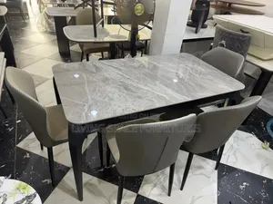 Dining Table With 6 Leather Chairs