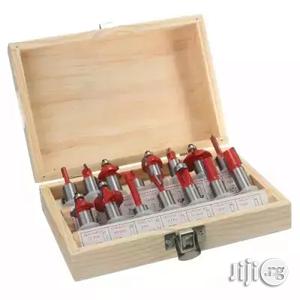 15 Pieces - 1/2 Inch Shank Tungsten Carbide Router Bit Set