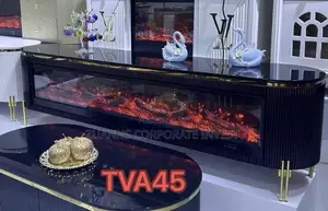Luxury Fireplace TV Stand and Coffee Table Combo Set