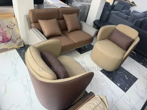High-Quality Sofa Leather Chairs by 5Seaters With Throw Pillows
