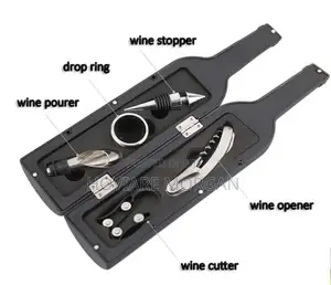 5pcs Kit Wine Bottle Cork Box Opener Accessories Tools Gift Set