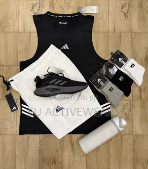 Adidas Black Sleeveless X White Shorts