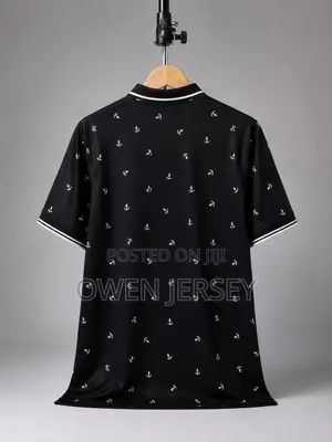 England Black Anchor Polo Jersey – Premium Fan Edition