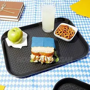 Antiskid Plastic Restaurant, Canteen Fast Food Serving Tray.
