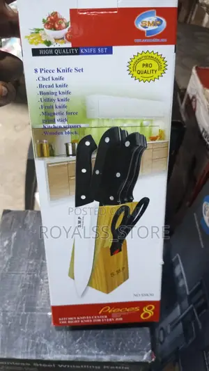 8pcs Kitchen Knife Set With Wooden Holder