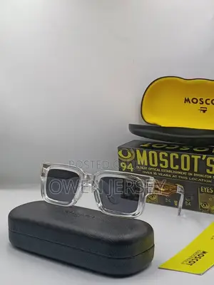 Moscot Clear Frame Premium Square Sunglasses – Unisex Eyewear
