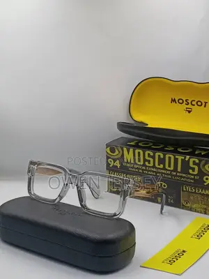 Moscot Clear Frame Premium Square Sunglasses – Unisex Eyewear