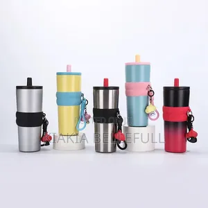 Cute Double Wall Insulated Tumbler With Straw