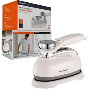Porodo Lifestyle Retro Thermometer Steam Heat Iron-White