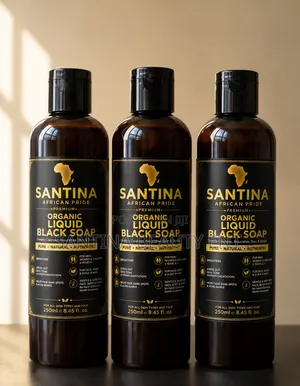 Santina Premium Organic Liquid Black Soap