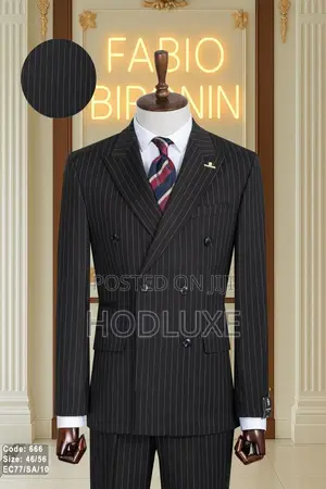 Double Breasted Italian Stripe Luxury Suit for Men.
