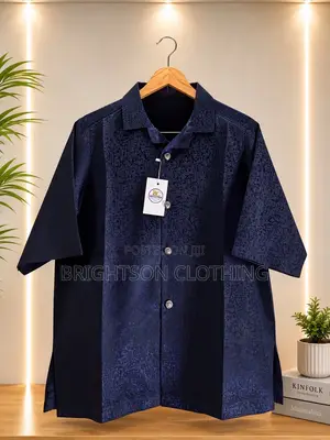 Premium Men’s Senator Shirt | Luxury Top | Navy Blue