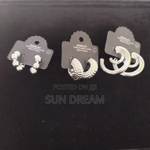 Sliver Toned Woman Earrings Ladies Jewelrys