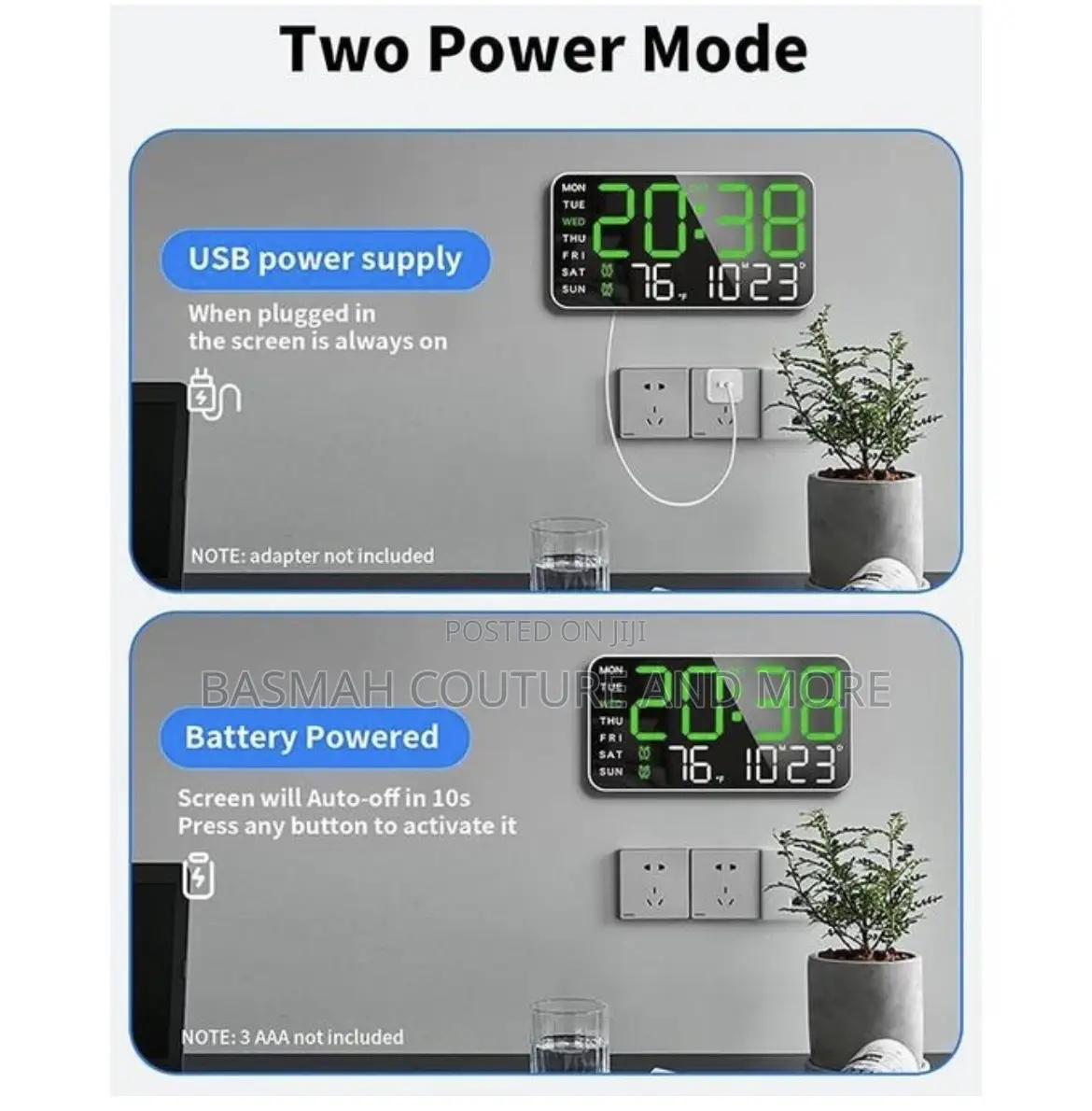 Large Digital Wall Clock