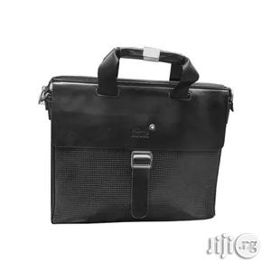 Mont Blanc Men's Leather Conference Bag - Official - Black